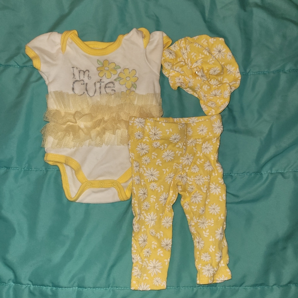 Baby Girl Sunflower Outfit